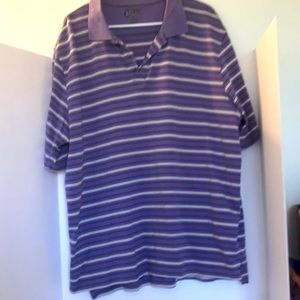 IZOD polo short sleeves size xxl purple black stripes top